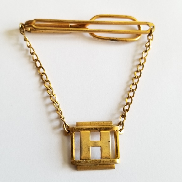 Vintage Other - Relisted -Vintage letter H tie clip by SWANK gold tone metal